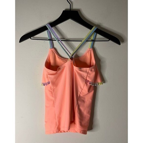 Justice Girl’s Strappy Back Tankini Top Size 12 - Picture 2 of 8